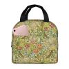 Throyka William Morris Golden Lily Lunch Bag Insulated Lunch Box Waterproof Cooler Tote For Women Men view 1