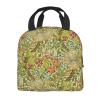 Throyka William Morris Golden Lily Lunch Bag Insulated Lunch Box Waterproof Cooler Tote For Women Men view 2