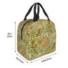Throyka William Morris Golden Lily Lunch Bag Insulated Lunch Box Waterproof Cooler Tote For Women Men view 4