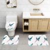 Anti-Slip Floor Mat Set of 3 WHJSHOP Butterfly Pierced by a Sword Printing U-Shaped Toilet Floor Mat, Tightly Attached, Absorbent & Durable, Thick & Comfortable view 2