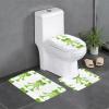 Anti-Slip Floor Mat Set of 3 WHJSHOP Cartoon Frog Toy Printing U-Shaped Toilet Floor Mat, Tightly Attached, Absorbent & Durable, Thick & Comfortable view 1