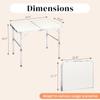 90 x 60 x 70cm Home Use Aluminum Alloy Folding Table White view 2