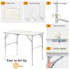 90 x 60 x 70cm Home Use Aluminum Alloy Folding Table White view 3