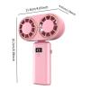 predolo Desktop Fan with Heads Designed for Camping, Office, and Home Use, Pink view 2