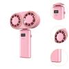 predolo Desktop Fan with Heads Designed for Camping, Office, and Home Use, Pink view 3