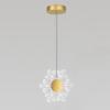 TSOAEKL Droplight En Forme De Flocon De Neige, Lampes Suspendues Double Tte, Suspension Suspendue En Laiton H65 + Acrylique, Lampes Suspendues Dco Rglables Pour lot De Cuisine/B-Three-Color Ligh view 1