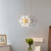 TSOAEKL Droplight En Forme De Flocon De Neige, Lampes Suspendues Double Tte, Suspension Suspendue En Laiton H65 + Acrylique, Lampes Suspendues Dco Rglables Pour lot De Cuisine/B-Three-Color Ligh view 2