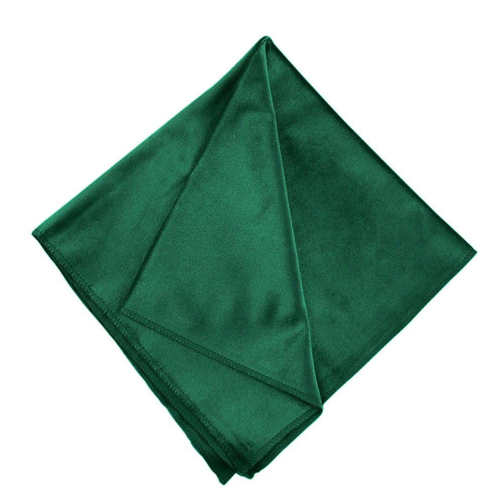 5 pcs 20x20-Inch Hunter Green Premium Velvet Napkins - Wedding Party Home Dinner Catering Linens Decorations Supplies