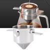 SIXRUN Stainless Steel Pour Over Coffee Filter, Rustproof Reusable Coffee Dripper Cup Easy To For Travel Camping, Compact Lightweight Coffee Filter With Stainless Steel Mesh view 3