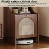 Night Stand Vacuum Hidden Cabinet for Sweeping Robots Removable Shelf Storage Cabinet with Doors for Livingroom Versatile Home Creative idea(Black) view 3