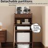 Night Stand Vacuum Hidden Cabinet for Sweeping Robots Removable Shelf Storage Cabinet with Doors for Livingroom Versatile Home Creative idea(Black) view 4