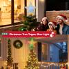 Christmas Star Tree Topper, 9'' Smart Silver Glitter Hollow Star Tree Topper with Remote & APP Control, 15 LEDs Christmas Tree Topper for Xmas Holiday Party Decorations Ornaments view 4