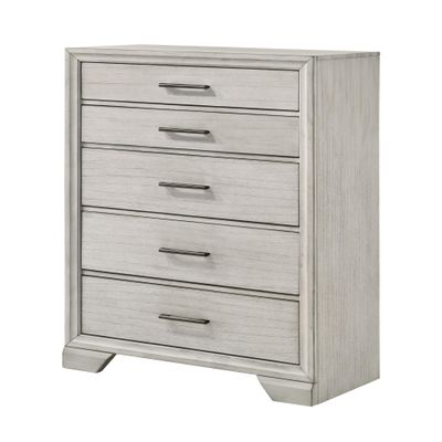 1pc Contemporary Style Two Storage Drawers Nightstand End Table Bedroom Furniture Dark Finish