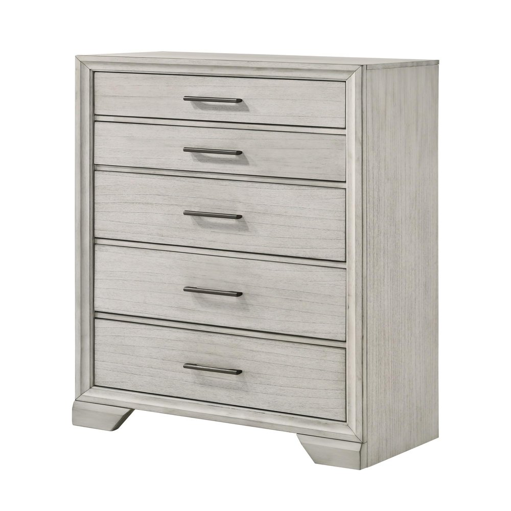 1pc Contemporary Style Two Storage Drawers Nightstand End Table Bedroom Furniture Dark Finish