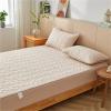 SRJUSV Mattress Protector Pure Color Waterproof Quilted Mattress Protector with Pattern Light and Breathable Machine Washable Not Including Pillowcase(White,200x220cm) view 2