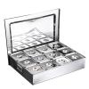 XAWSOP Commercial Spice Racks Set, 6/8/9/12 Grids Stainless Steel Salt Sugar Condiment Storage Organizer Box For Kitchen Topping Station, Seasoning Fruit Containe,Silver-A-67x50x12cm view 1