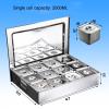 XAWSOP Commercial Spice Racks Set, 6/8/9/12 Grids Stainless Steel Salt Sugar Condiment Storage Organizer Box For Kitchen Topping Station, Seasoning Fruit Containe,Silver-A-67x50x12cm view 2
