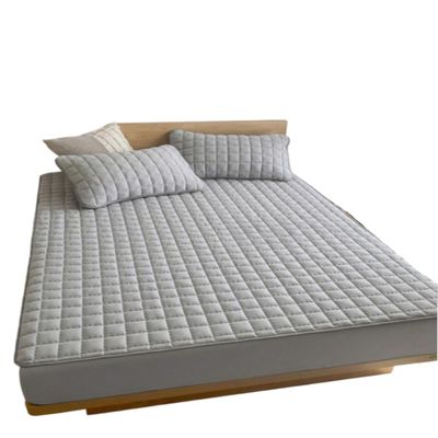 SRJUSV Mattress Protector 1pcs Mattress Cover, Solid Color Mattress Protector, All-Round Mattress Cover for Comfortable Sleep Without Pillowcase(Light Grey,198x203cm)