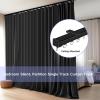 PEKEOEI Ceiling Curtain Track Ceiling/Wall Mount Curtain Rod for Room Divider, Easy to Install Curtains Rails Single System, Hospital Privacy Closet Bay Window RV Track(Champagne,7.4ft) view 4