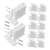 COOLHIYA PE Window Rod Support Brackets with Screws Wall Mount White 20pcs view 1