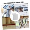 COOLHIYA PE Window Rod Support Brackets with Screws Wall Mount White 20pcs view 3