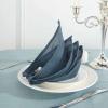 Efavormart 5 Pack Blue 20"x20" Premium Faux Linen Napkins Slubby Textured Wrinkle Free Napkins view 2
