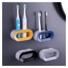 1pc Toilet Toothpaste Toothbrush Storage Rack Non Perforated Wall Mounted Storage Rack Electric Toothbrush Holder(Gray) view 2