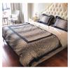 YUSIWOAL Bedding Set Tiger Skin Jacquard 140s Satin Cotton Bedspread Quilt Sets King Queen Size Modern Upholstery(B,King) view 1