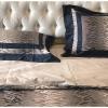 YUSIWOAL Bedding Set Tiger Skin Jacquard 140s Satin Cotton Bedspread Quilt Sets King Queen Size Modern Upholstery(B,King) view 3