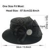 VECRY Womens Church Baptism Wedding Hat Wide Brim Crystal Tea Party Derby Dress Hats (White) view 4