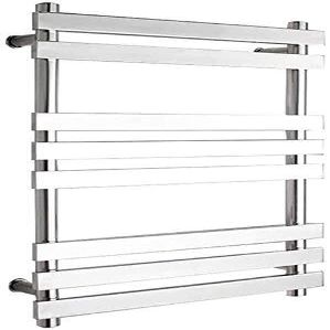 8-Bar Heated Towel Warmer, Wall-Mounted Stainless Steel Electric Towel Rack, 67W, Waterproof, Hardwired/Plug-in for Bathroom, 20"x29"