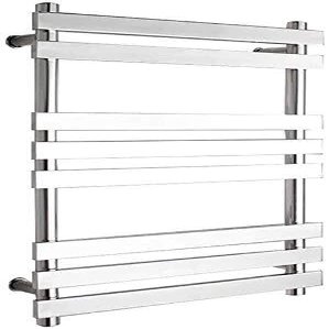 8-Bar Heated Towel Warmer, Wall-Mounted Stainless Steel Electric Towel Rack, 67W, Waterproof, Hardwired/Plug-in for Bathroom, 20"x29"