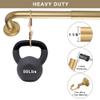 1 1/8 Inch Diameter Room Darkening Curtain Rods 84-134, Heavy Duty Window Wrap Around Drapery Rod with Aluminum Bracket, All Accessories, Wall Mounted Ceiling Mounted, Adjustable Length, Brushed Gold view 3