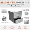 Outdoor Kitchen Drawer Stainless Steel BBQ Triple Drawer Flush Mount For Outdoor Kitchen Island,Three Drawers view 3
