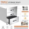Outdoor Kitchen Drawer Stainless Steel BBQ Triple Drawer Flush Mount For Outdoor Kitchen Island,Three Drawers view 4