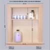 Fox Hollow Furnishings 14x24 Recessed Aiden Wall Niche - Wall Shelf for Storage and Home Decor, 1 Shelf (Unfinished W/Plain Back) view 2