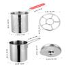 HOLIDYOYO Mini Deep Fryer Pot Frying Basket 304 Stainless Steel Portable Nonstick Fryer for Household Cooking Suitable for Frying and Cooking Variety of Foods view 2
