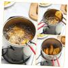 HOLIDYOYO Mini Deep Fryer Pot Frying Basket 304 Stainless Steel Portable Nonstick Fryer for Household Cooking Suitable for Frying and Cooking Variety of Foods view 3