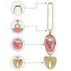 Car Hanging Ornament, Angel Wings Pendant Pink Pig Car Charms for Rear View Mirror, Rearview Mirror Accessories for Women Men, Backpack/Window Ornaments, Double Side, Gift(Golden) view 3