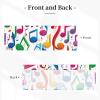 SDFHU Colorful Music Notes 1 Print 54x18 Inch Jacquard Curtain Valance Window Treatment Kitchen Bathroom Rod Pocket view 2
