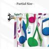 SDFHU Colorful Music Notes 1 Print 54x18 Inch Jacquard Curtain Valance Window Treatment Kitchen Bathroom Rod Pocket view 3