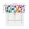 SDFHU Colorful Music Notes 1 Print 54x18 Inch Jacquard Curtain Valance Window Treatment Kitchen Bathroom Rod Pocket view 4