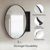 HOUSE REFLECTION 28 Inch Round Medicine Cabinets for Bathroom Metal Frame, Adjustable Glass Shelves, HD Distortion Free Mirror Glass, Rust Resistant & Moisture-Proof, Mirrored Cabinet Door,Black view 4
