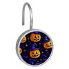 Set of 12 Seamless Pattern of Halloween Shower Curtain Hooks, Stainless Steel Rust-Resistant Decorative Hanger Rings view 2