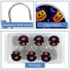 Set of 12 Seamless Pattern of Halloween Shower Curtain Hooks, Stainless Steel Rust-Resistant Decorative Hanger Rings view 4