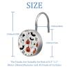 Set of 12 Seamless Pattern of Halloween Shower Curtain Hooks, Stainless Steel Rust-Resistant Decorative Hanger Rings view 3