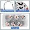 Set of 12 Seamless Pattern of Halloween Shower Curtain Hooks, Stainless Steel Rust-Resistant Decorative Hanger Rings view 4