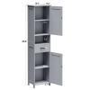 Homhedy 67" H Tall Bathroom Storage Cabinet with Barn Doors and Drawer view 3