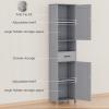 Homhedy 67" H Tall Bathroom Storage Cabinet with Barn Doors and Drawer view 4