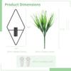 2 Hanging Wall With Artificial Greenery, Diamond-Shaped Metal Plant Holders, Stylish Indoor Wall Decor For Apartment, Studio, Or House view 2